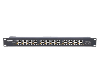 Akcesoria sieciowe ExtraLink 12 Portowy Gigabit PoE Injector 12x 1000Mb/s RJ45, Obudowa R